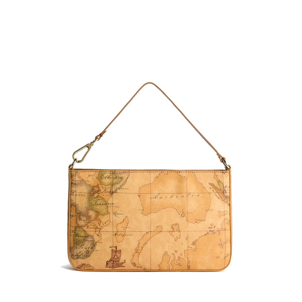 Clutch Bag with Wristlet 1A Classe ALVIERO MARTINI Heritage Geo in Geo Classic and Tan PO41