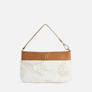 Clutch Bag with Wristlet 1A Classe ALVIERO MARTINI Heritage Geo in Geo White and Tan PO41