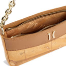 Clutch Bag with Chain Strap 1A Classe ALVIERO MARTINI Heritage Geo in Geo Classic and Tan PO42