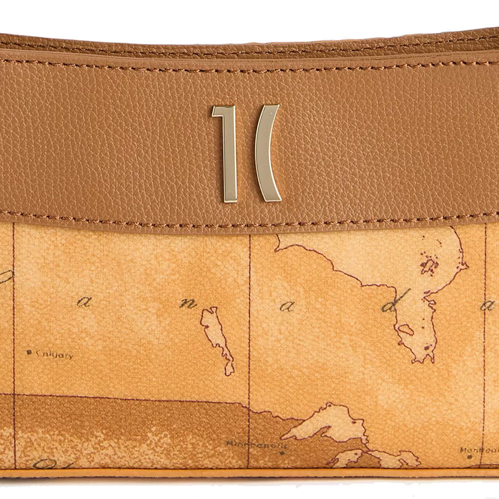 Clutch Bag with Chain Strap 1A Classe ALVIERO MARTINI Heritage Geo in Geo Classic and Tan PO42