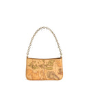 Clutch Bag with Chain Strap 1A Classe ALVIERO MARTINI Heritage Geo in Geo Classic and Tan PO42