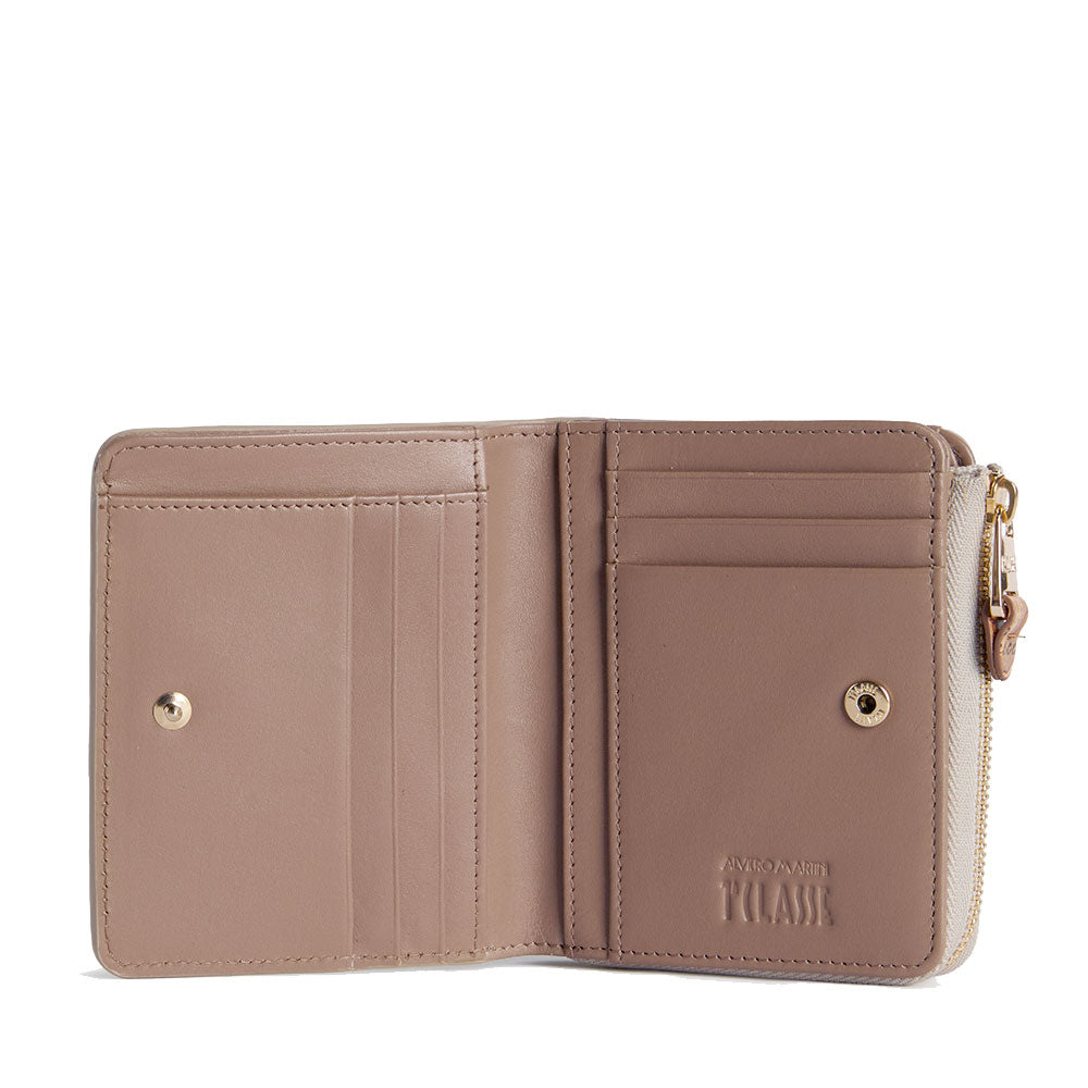 Portafoglio Donna Piccolo con Zip 1A Classe Alviero Martini linea Windy City Greige PO93