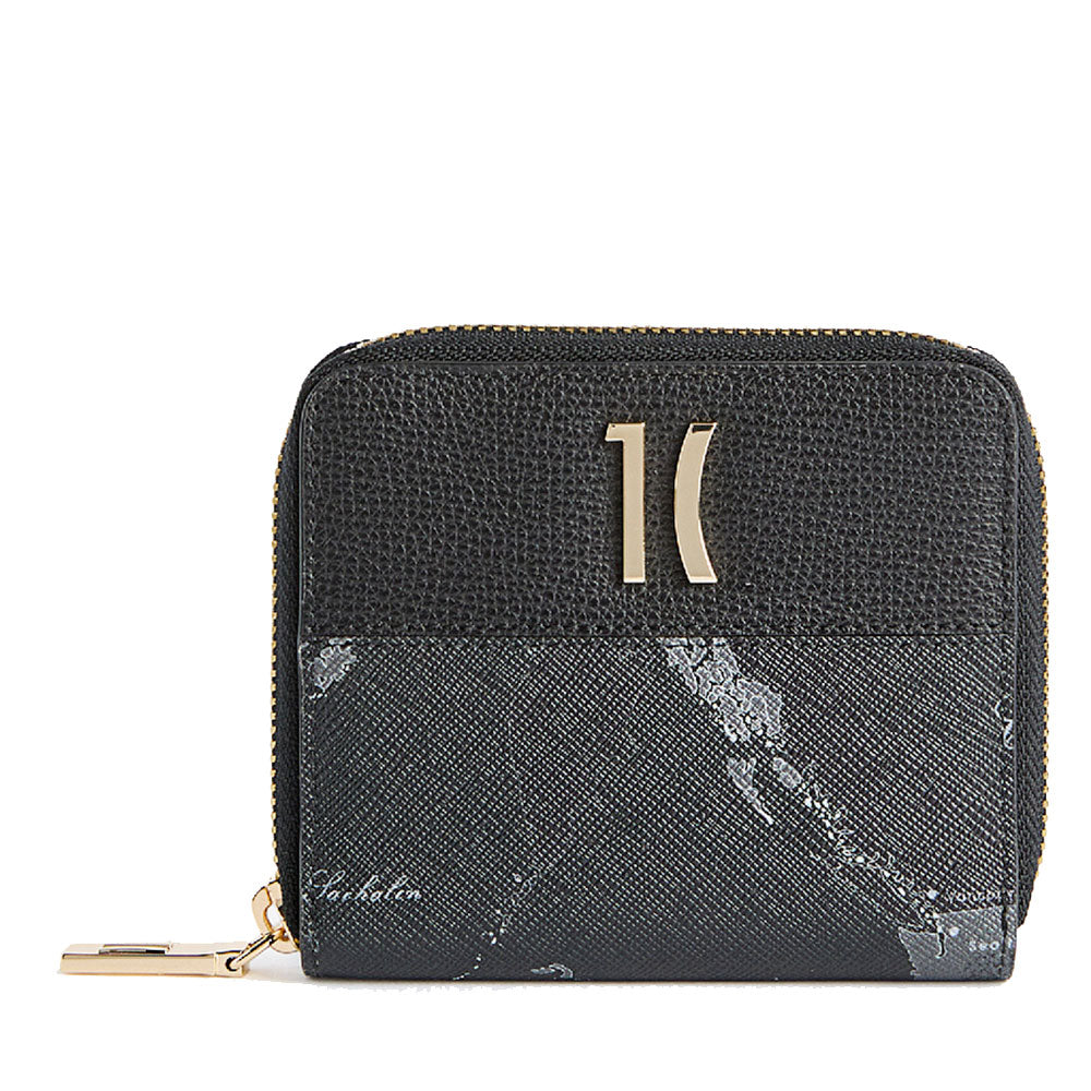 Portafoglio Donna Piccolo Zip Around 1A Classe Alviero Martini linea Folk Geo Night Nero PO98