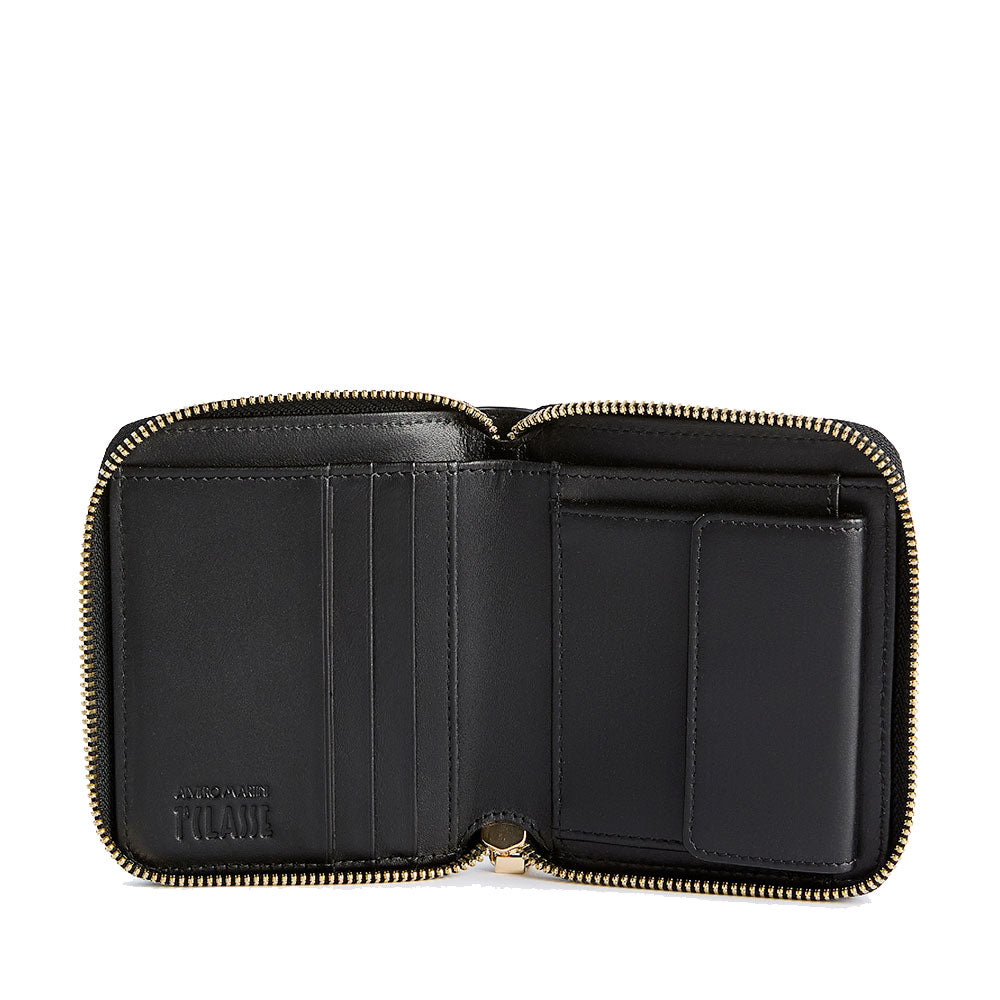Portafoglio Donna Piccolo Zip Around 1A Classe Alviero Martini linea Folk Geo Night Nero PO98