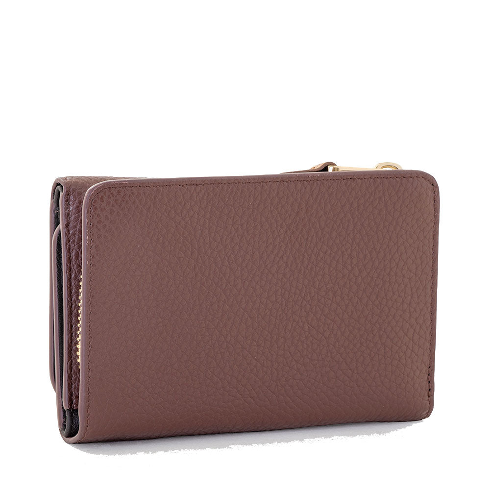 Portafoglio Donna Medio con Bottone 1A Classe Alviero Martini linea Castle Leather in Pelle Mogano PP10