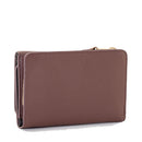 Portafoglio Donna Medio con Bottone 1A Classe Alviero Martini linea Castle Leather in Pelle Mogano PP10
