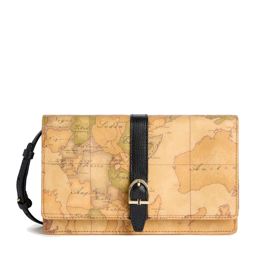 Pochette con Pattina e Tracolla 1A Classe Alviero Martini linea Valley Geo Geo Classic e Nero PP25