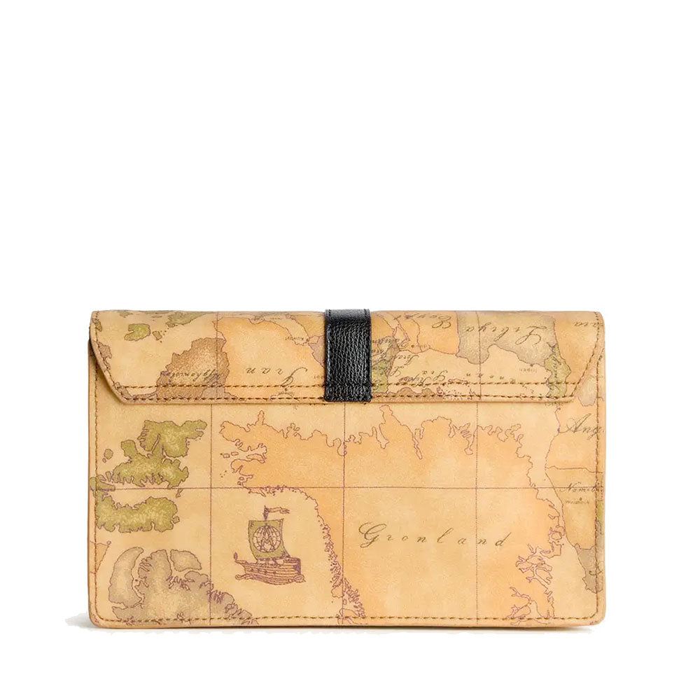 Pochette con Pattina e Tracolla 1A Classe Alviero Martini linea Valley Geo Geo Classic e Nero PP25