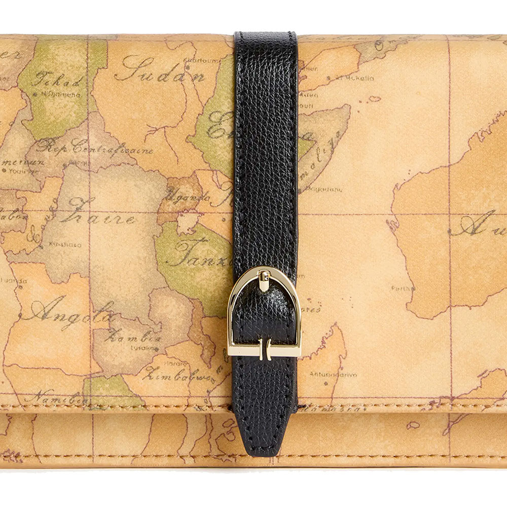 Pochette con Pattina e Tracolla 1A Classe Alviero Martini linea Valley Geo Geo Classic e Nero PP25
