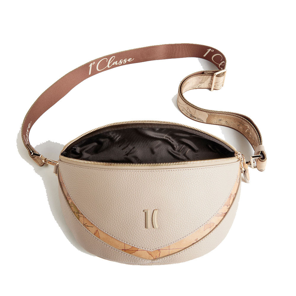 Maxi Marsupio Donna 1A Classe Alviero Martini linea Castle Leather in Pelle Taupe PP34