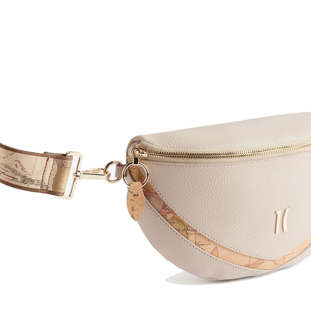 Maxi Marsupio Donna 1A Classe Alviero Martini linea Castle Leather in Pelle Taupe PP34