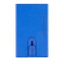 Portacarte PIQUADRO in Pelle e Alluminio con RFID Colore Blu - PP4825EMR
