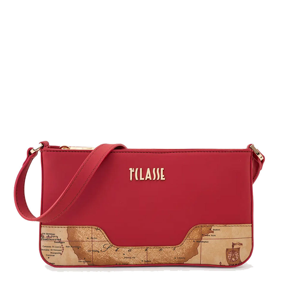 Tracollina Donna 1A Classe Alviero Martini linea Frost Geo in Tessuto Gommato Rosso Scuro PP54