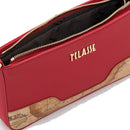 Tracollina Donna 1A Classe Alviero Martini linea Frost Geo in Tessuto Gommato Rosso Scuro PP54