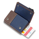Portacarte PIQUADRO in Tessuto e Pelle e Alluminio con RFID Colore Blu- Testa Moro - PP5585W138R