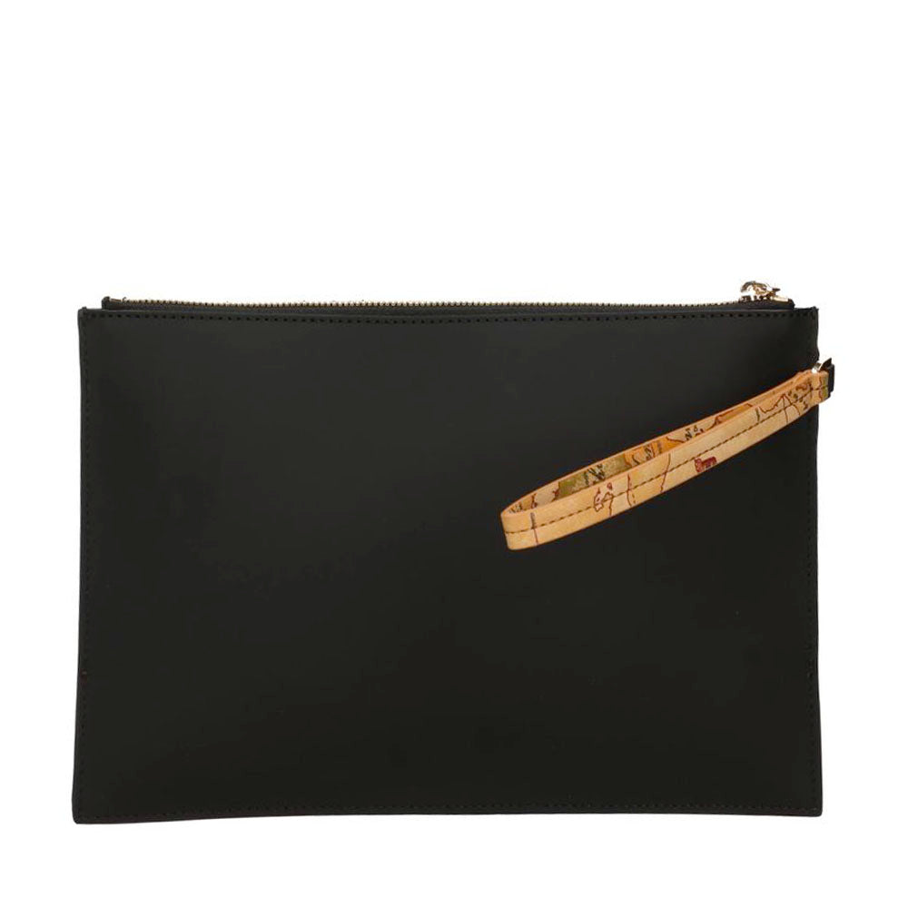 Clutch Donna 1A Classe Alviero Martini linea Frost Geo in Tessuto Gommato Nero PP55