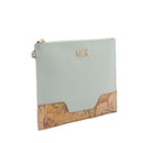 Clutch Donna 1A Classe Alviero Martini linea Frost Geo in Tessuto Gommato Azzurro Artico PP55