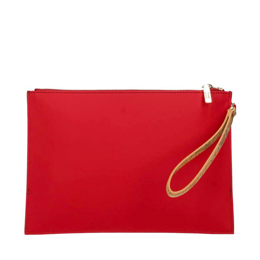 Clutch Donna 1A Classe Alviero Martini linea Frost Geo in Tessuto Gommato Rosso Scuro PP55