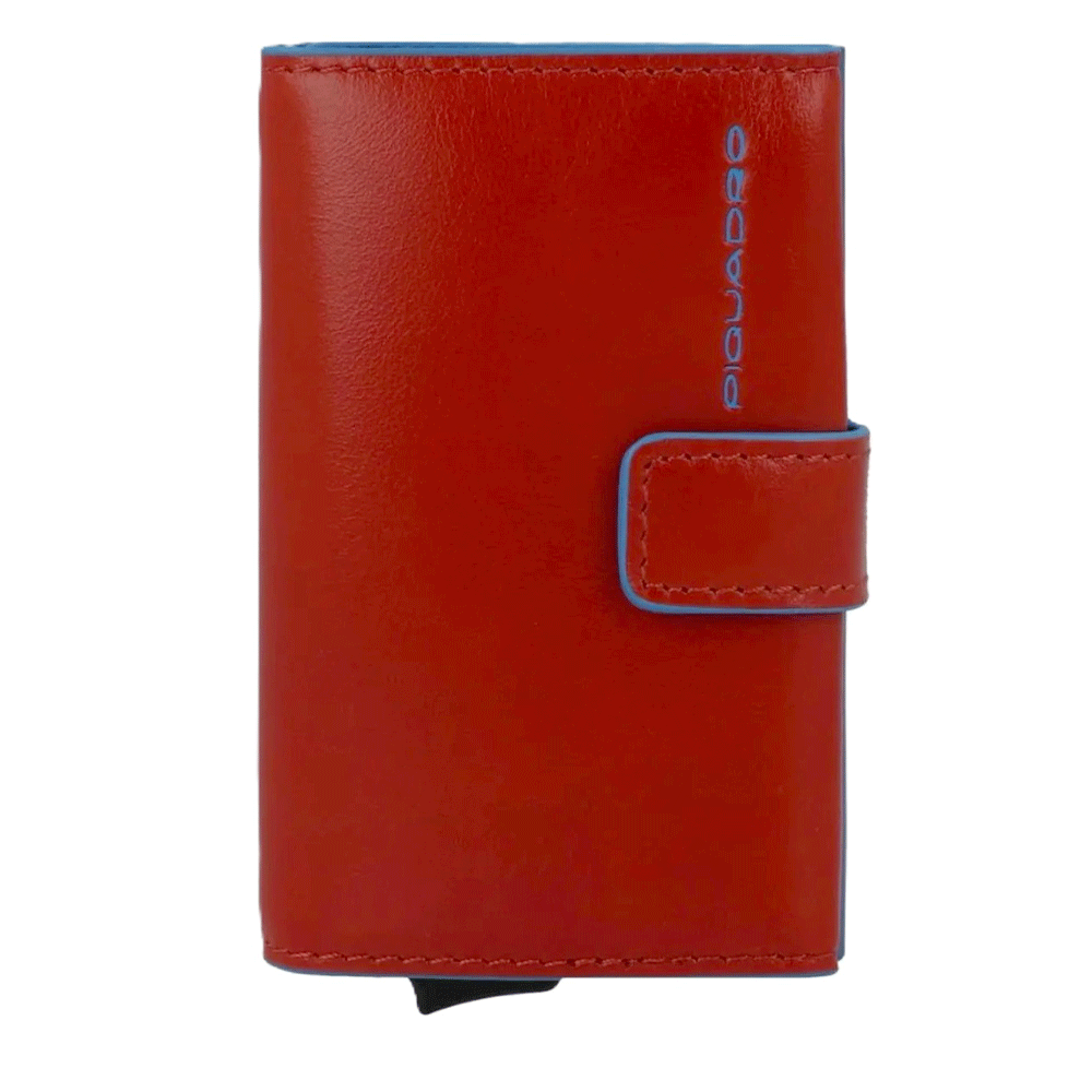 Portacarte PIQUADRO in Pelle e Alluminio con RFID in Pelle Cuoio  - PP5649B2RBLR