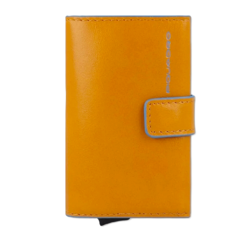 Portacarte PIQUADRO in Pelle e Alluminio con RFID in Pelle Gialla  - PP5649B2RBLR