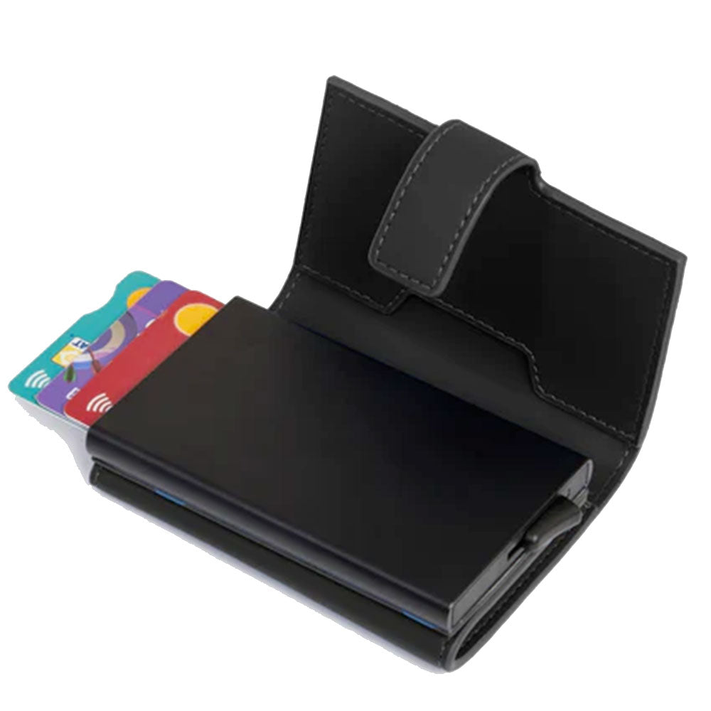 PIQUADRO Kartenetui aus Stoff und Aluminium mit RFID in Schwarz Modell Corner 2.0 - PP5649C2OWR