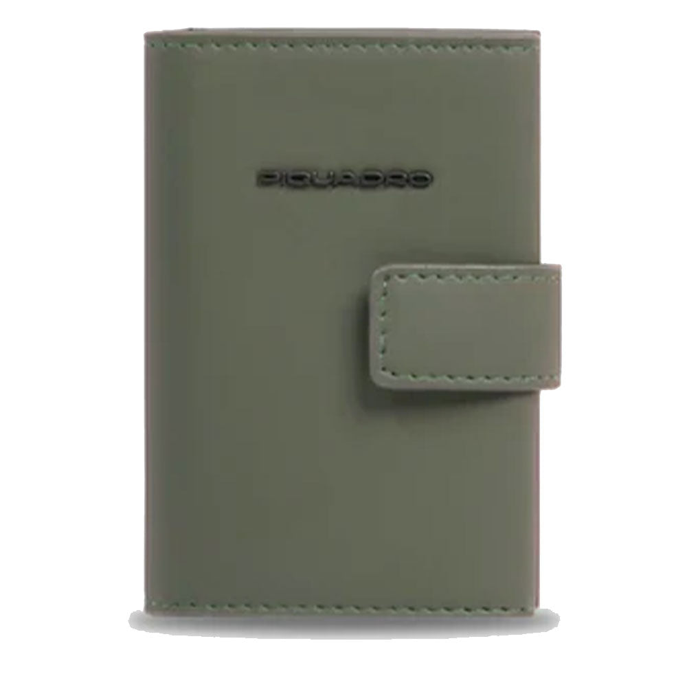 Portacarte PIQUADRO in Tessuto e Alluminio con RFID Colore Verde Linea Corner 2.0 - PP5649C2OWR
