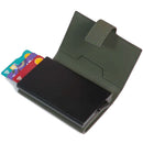 PIQUADRO Kartenetui aus Stoff und Aluminium mit RFID in Grün Modell Corner 2.0 - PP5649C2OWR