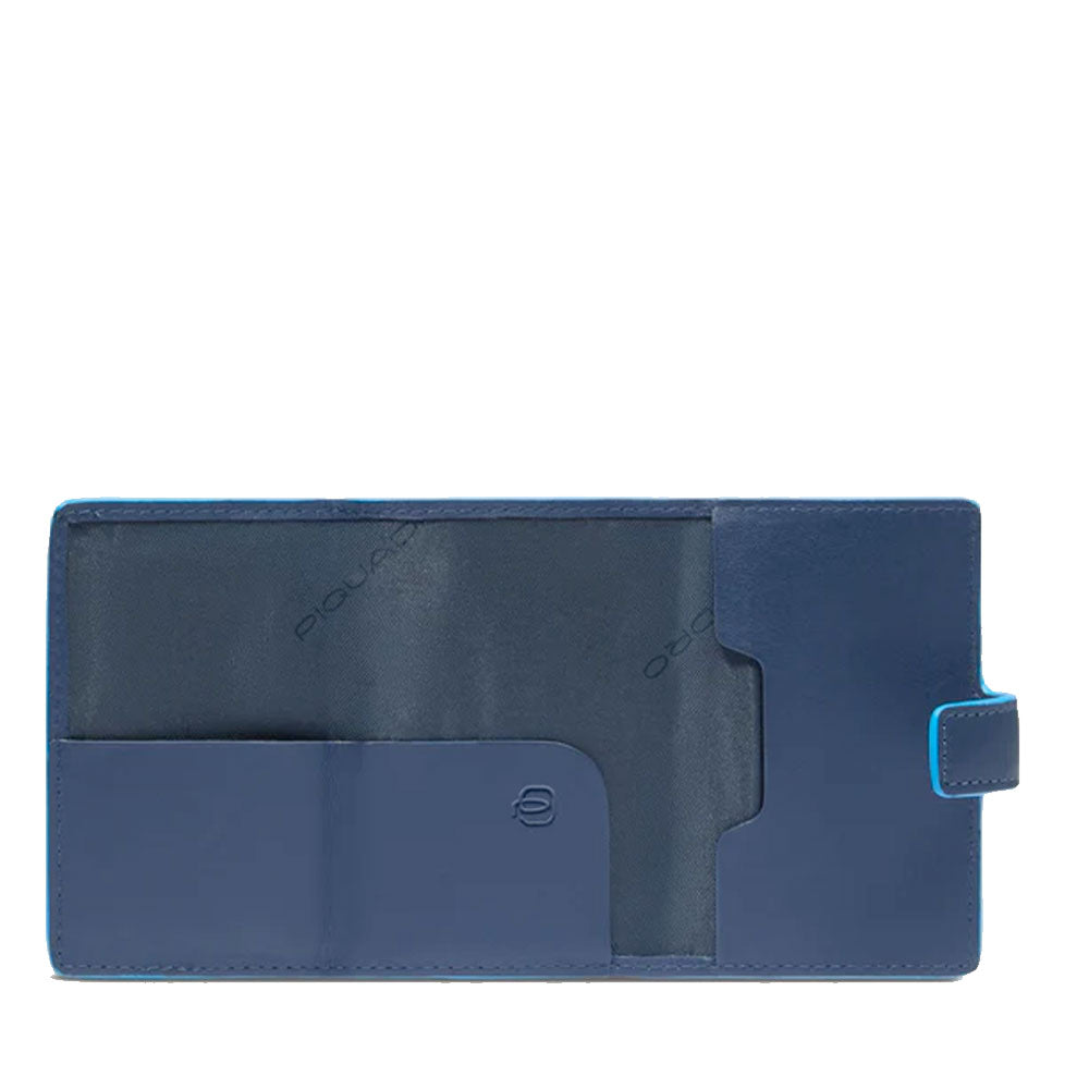 Portacarte PIQUADRO in Pelle e Alluminio con RFID Colore Blu Linea Atlas - PP5649S138R