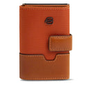 Portacarte PIQUADRO in Pelle e Tessuto e Alluminio con RFID Arancione - Cuoio - PP5649W138R