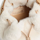 Mini Secchiello 1A Classe Alviero Martini linea Cozy Fur in Eco Pelliccia Beige Chiaro PP58