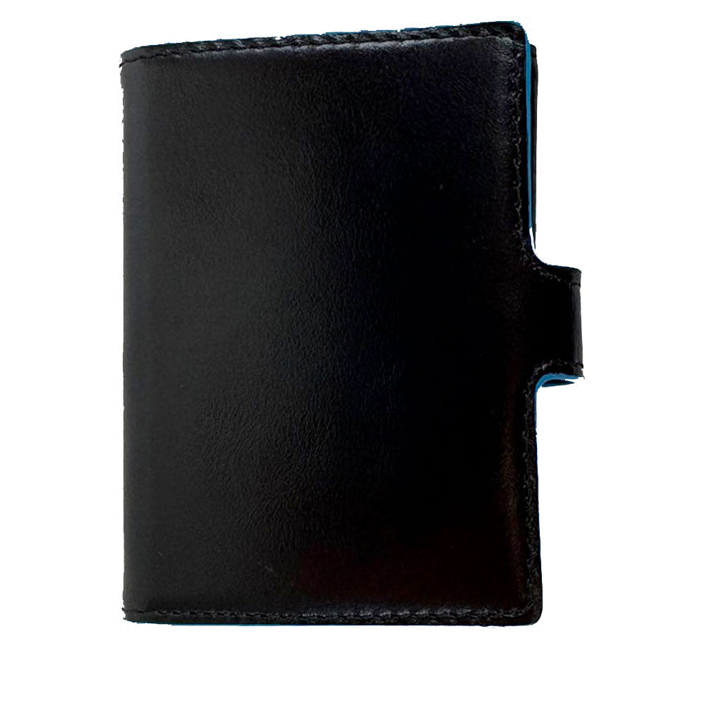 Portafoglio Uomo Verticale MagSafe PIQUADRO in Pelle Nera Linea Blue Square - PP7199B2R