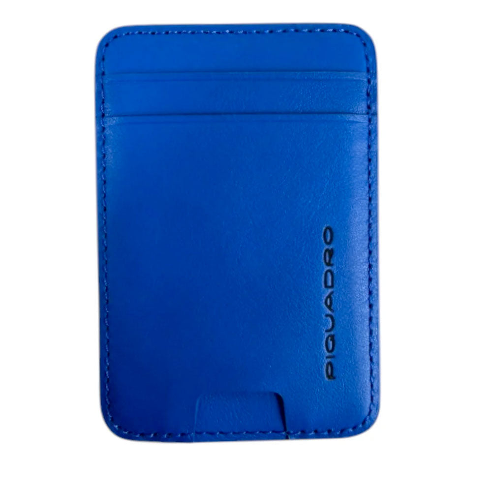 Portacarte PIQUADRO MagSafe in Pelle con RFID Colore Blu - PP7200S145R
