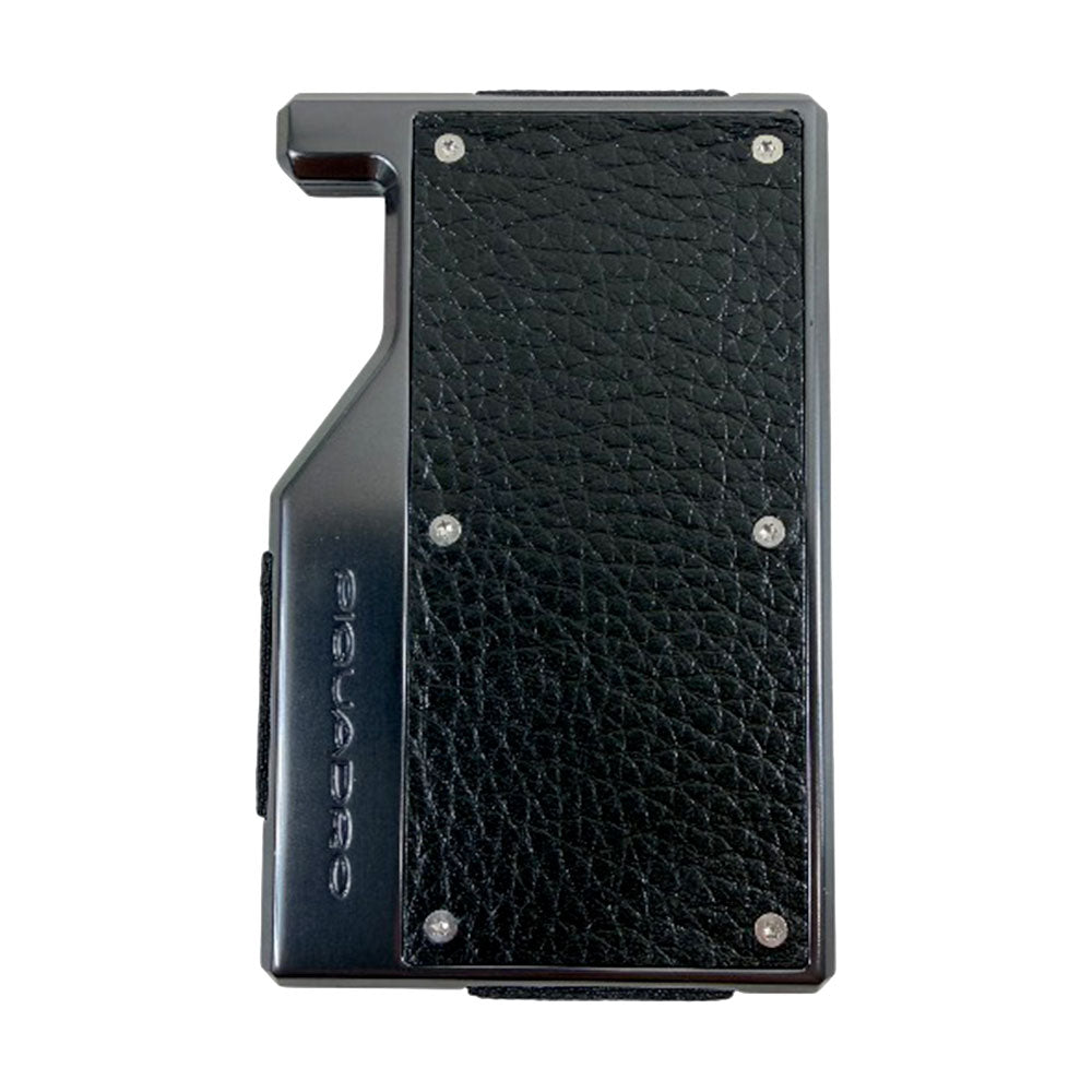 Portacarte PIQUADRO MagSafe in Alluminio e Pelle con Fascia Elastica Colore Nero - PP7203MOSR