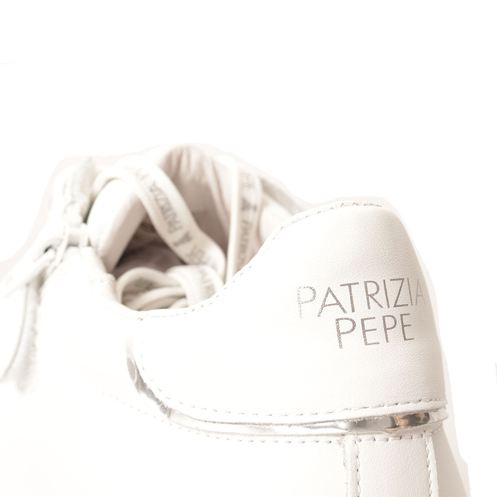 PATRIZIA PEPE Damen-Sneaker Fly-Line-Sneaker aus weißem Leder