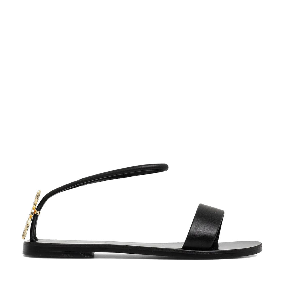 Sandali Flat PATRIZIA PEPE Girl linea Fly Gioiello Sandal in Pelle Nera