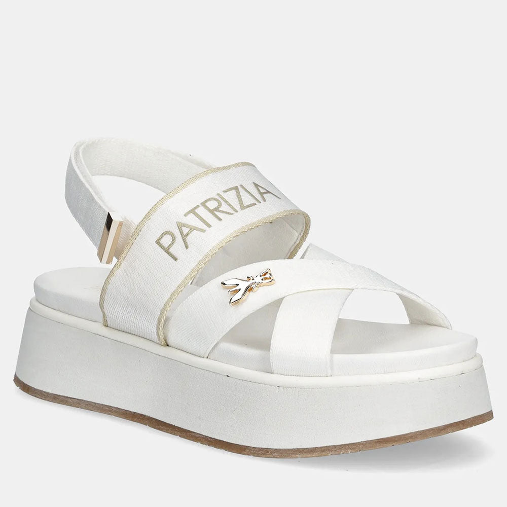 Sandali Platform PATRIZIA PEPE Girl linea Flyplat Sandal in Grosgrain Bianco