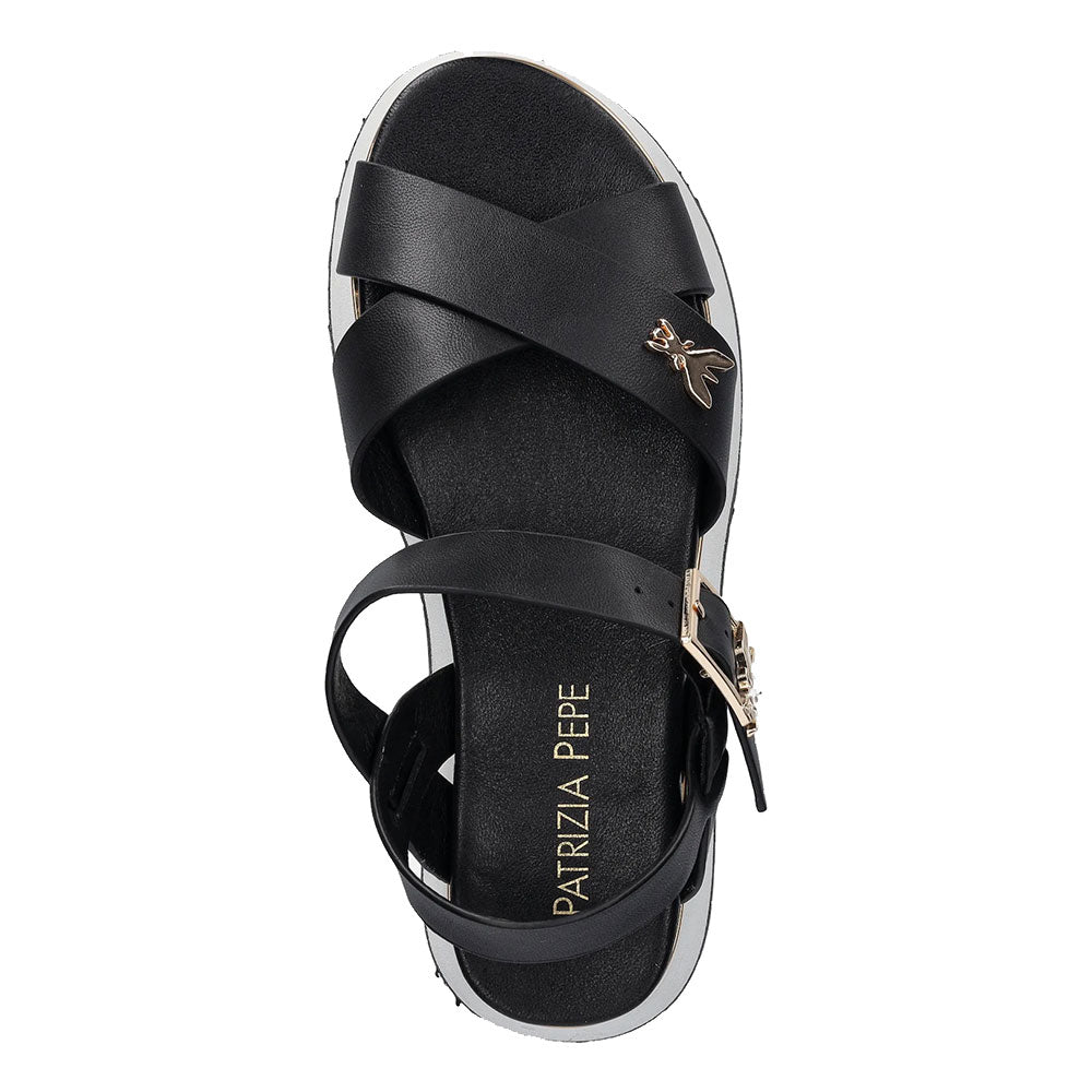 Sandali Platform PATRIZIA PEPE Girl linea Flyplat Sandal in Pelle Nera