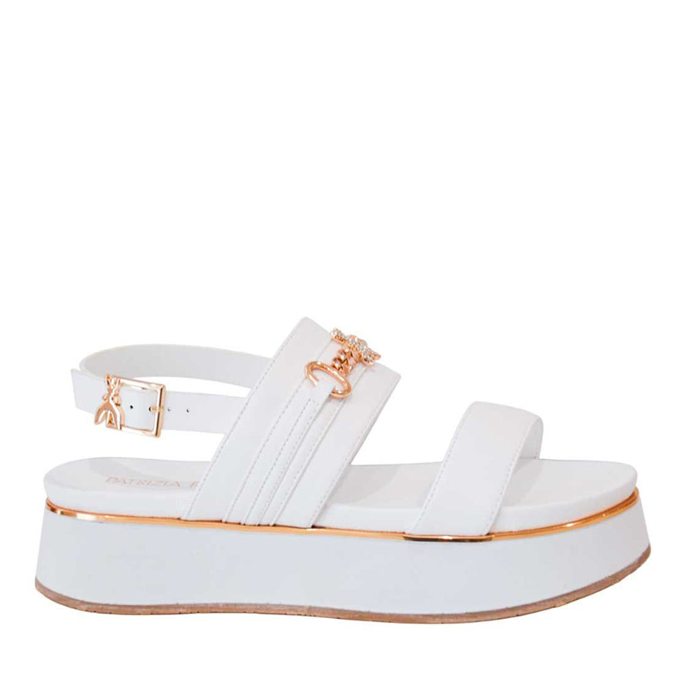 Sandali Platform PATRIZIA PEPE Girl linea Flyplat Sandal in Pelle Bianca