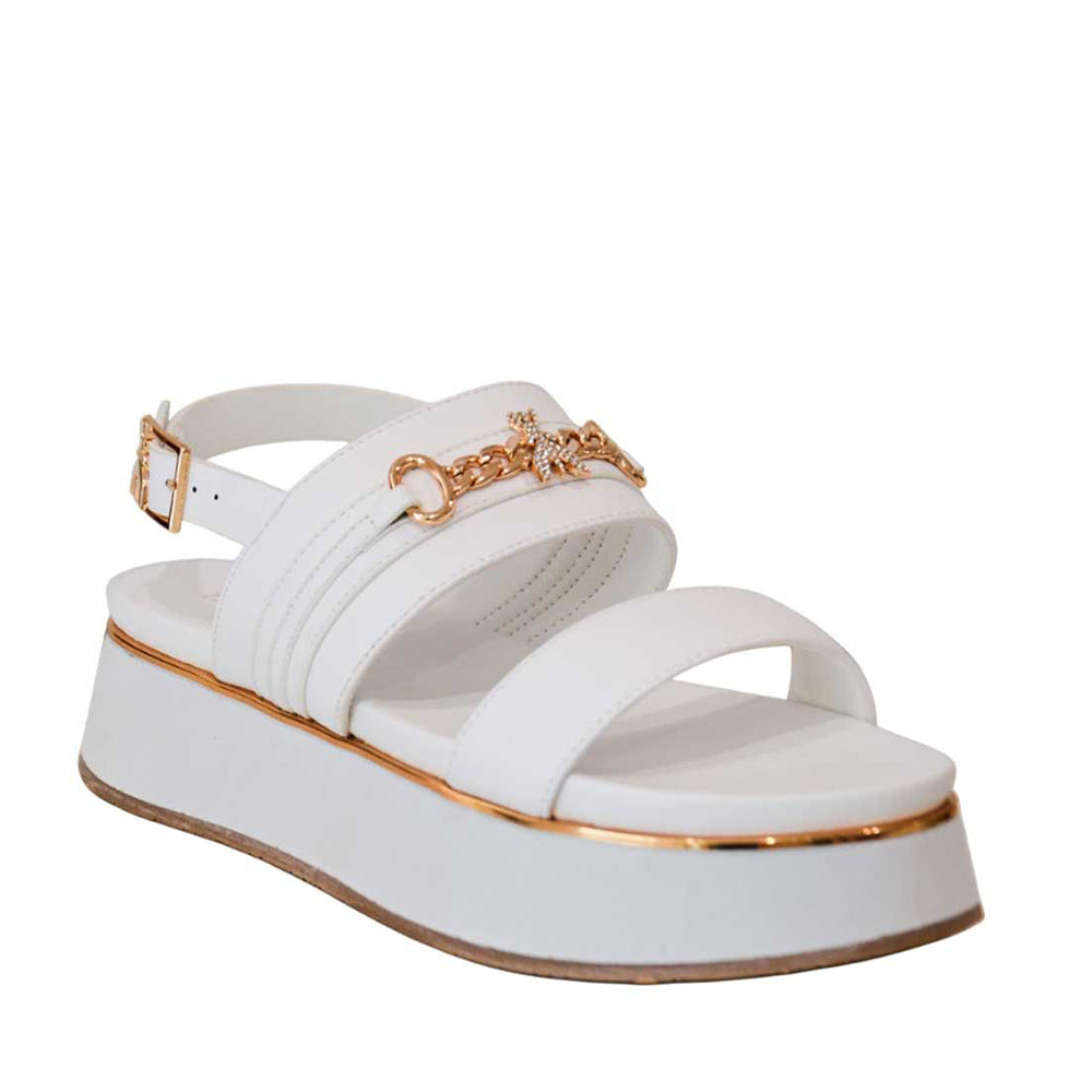 Sandali Platform PATRIZIA PEPE Girl linea Flyplat Sandal in Pelle Bianca