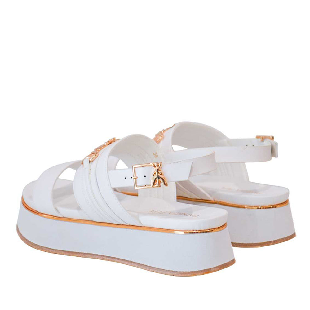 Sandali Platform PATRIZIA PEPE Girl linea Flyplat Sandal in Pelle Bianca