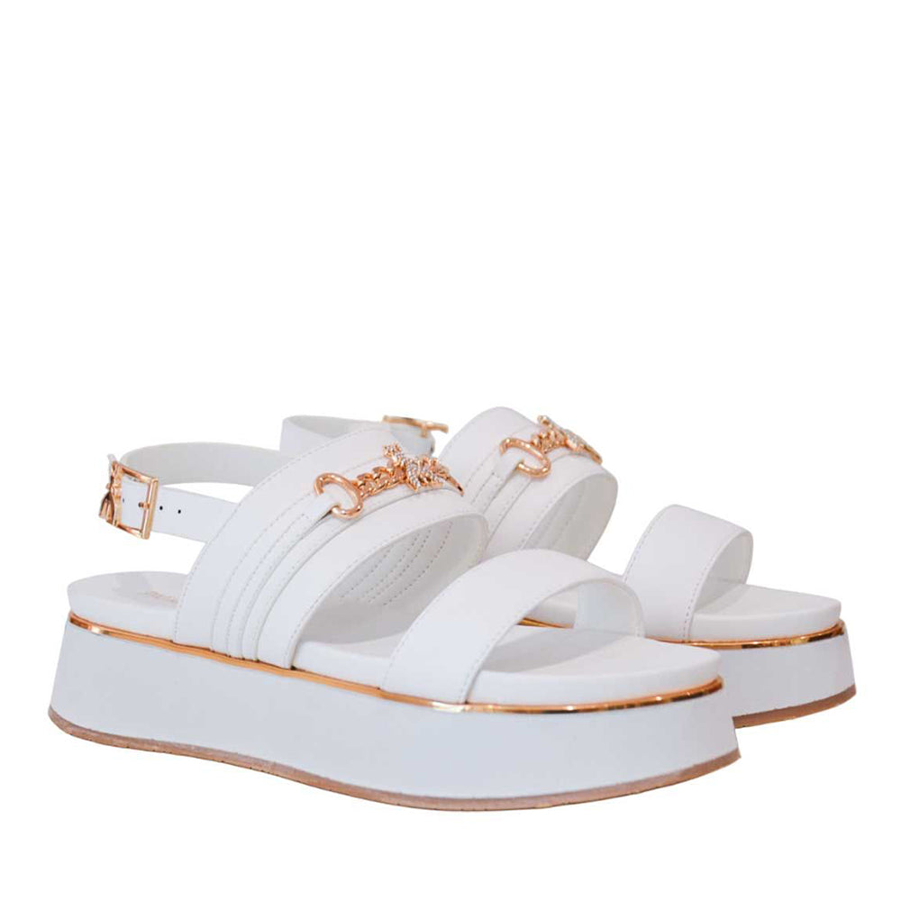 Sandali Platform PATRIZIA PEPE Girl linea Flyplat Sandal in Pelle Bianca