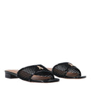 Ciabatte PATRIZIA PEPE Girl linea Flynet Sandal in Rete Nera con Strass