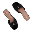 Ciabatte PATRIZIA PEPE Girl linea Flynet Sandal in Rete Nera con Strass
