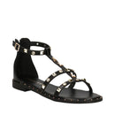 Sandali Flat PATRIZIA PEPE Girl linea Flystuds Sandal in Eco Nappa Nera