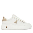 Sneakers Platform PATRIZIA PEPE Girl in Pelle Bianca con Logo Gioiello