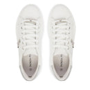 Sneakers Platform PATRIZIA PEPE Girl in Pelle Bianca con Logo Gioiello Silver