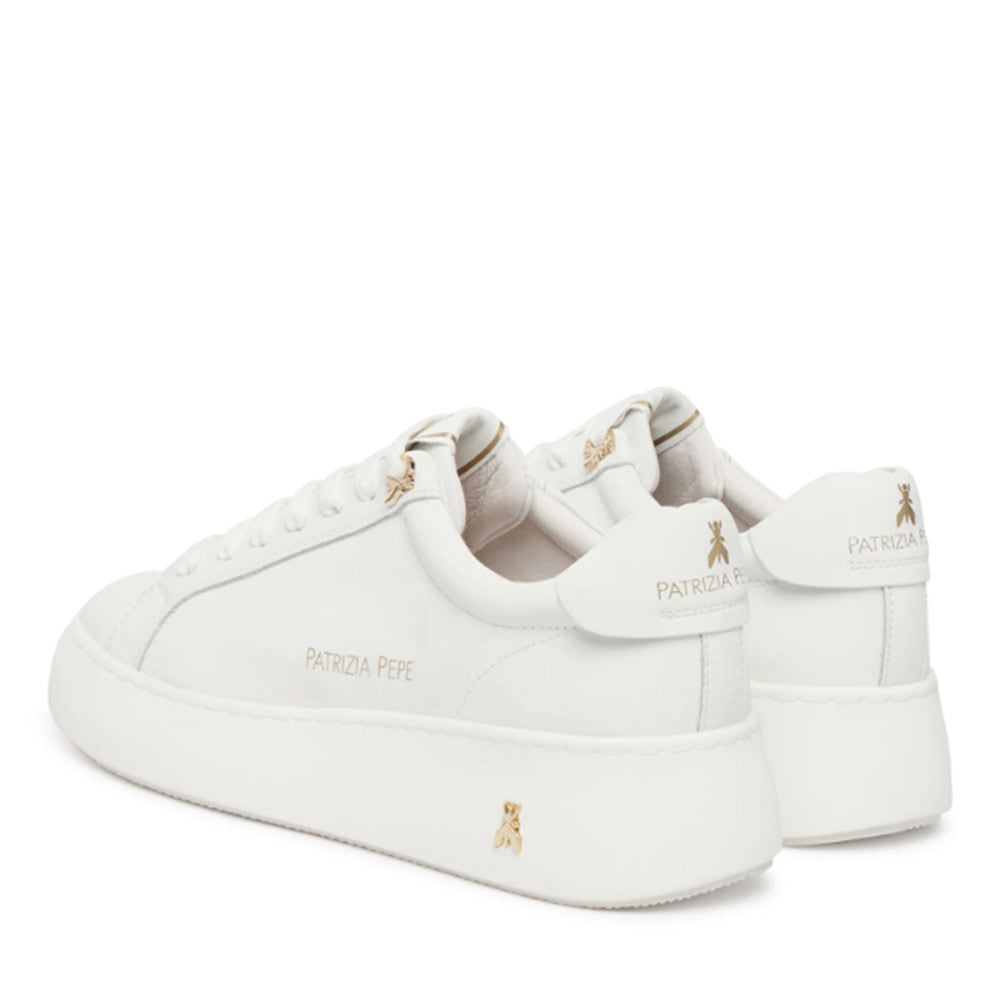 Sneakers Platform PATRIZIA PEPE Girl in Pelle Bianca
