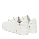 Sneakers Platform PATRIZIA PEPE Girl in Pelle Bianca con Perle