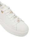 Sneakers Platform PATRIZIA PEPE Girl in Pelle Bianca con Perle