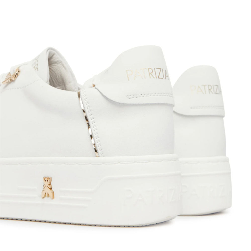 Sneakers Platform PATRIZIA PEPE Girl in Pelle Bianca con Perle